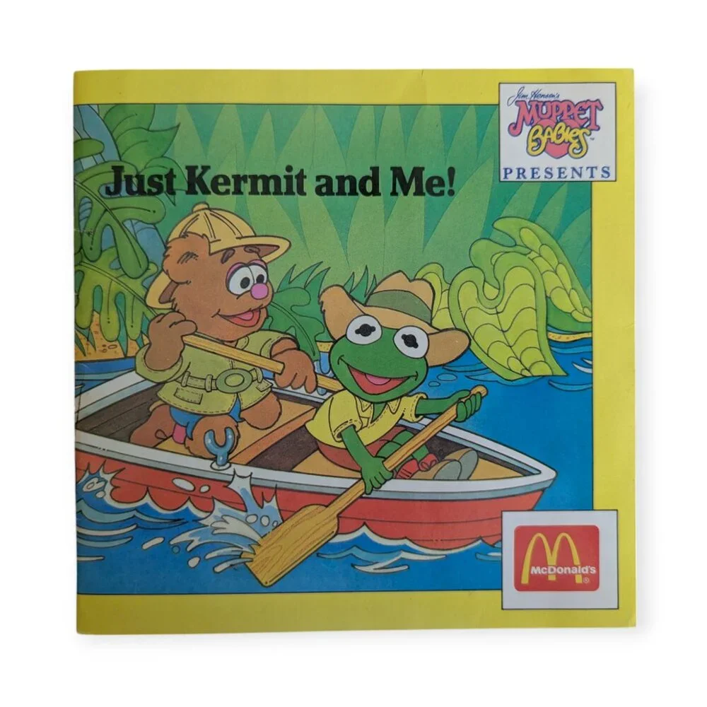 Vintage 1988 Just Kermit & Me Muppet Babies Paperback Book McDonald's